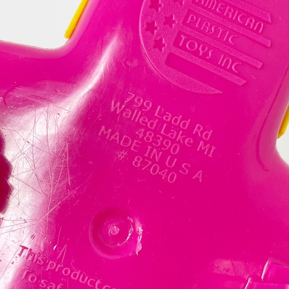 American Plastic Toys Sea Plane Airplane Toy Vintage‎ Bath Elf Made In USA Pink - Picture 10 of 13